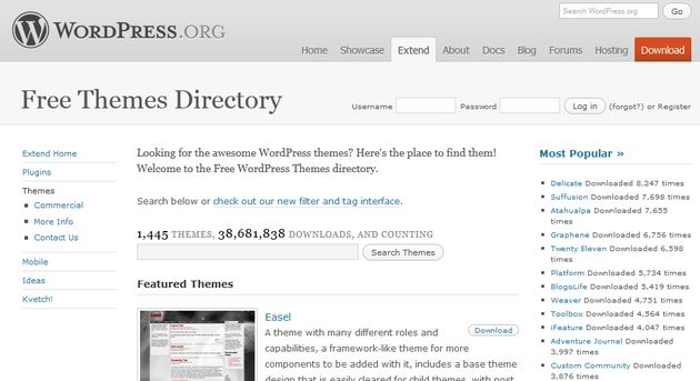 template wordpress directory