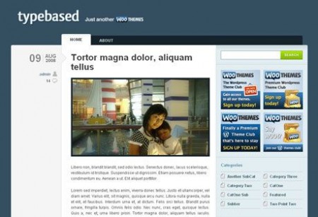 template wordpress typebased