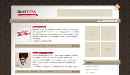 template wordpress zinepress
