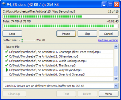 Teracopy screenshot