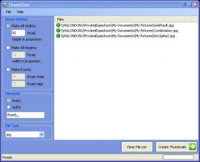 Thumbgen screenshot