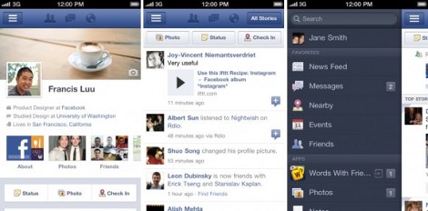 timeline facebook iphone