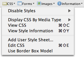 Web Developer Toolbar