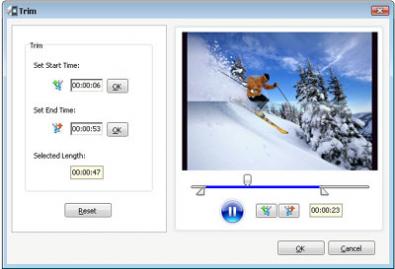 Trim di un file video