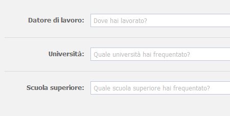 trucchi facebook informazioni istruzione lavoro