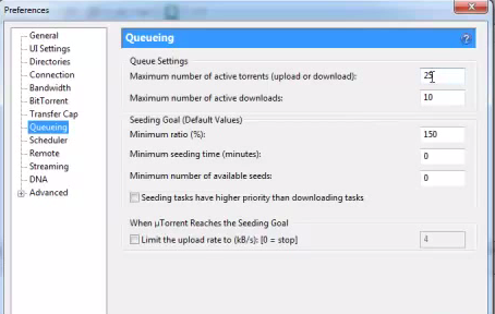 utorrent queueing