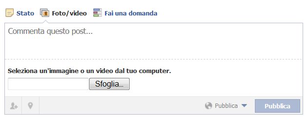 video facebook caricare