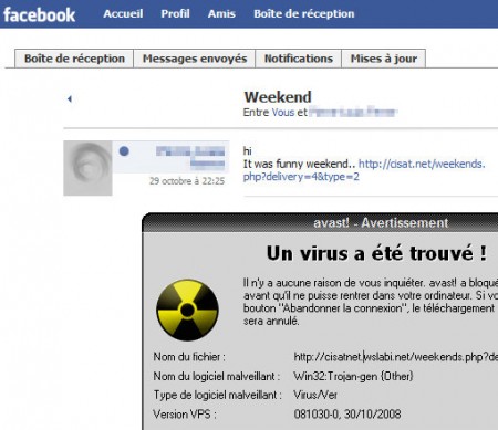 virus facebook