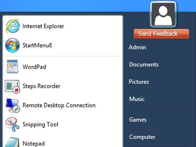 windows 8 menu start IObit StartMenu 8