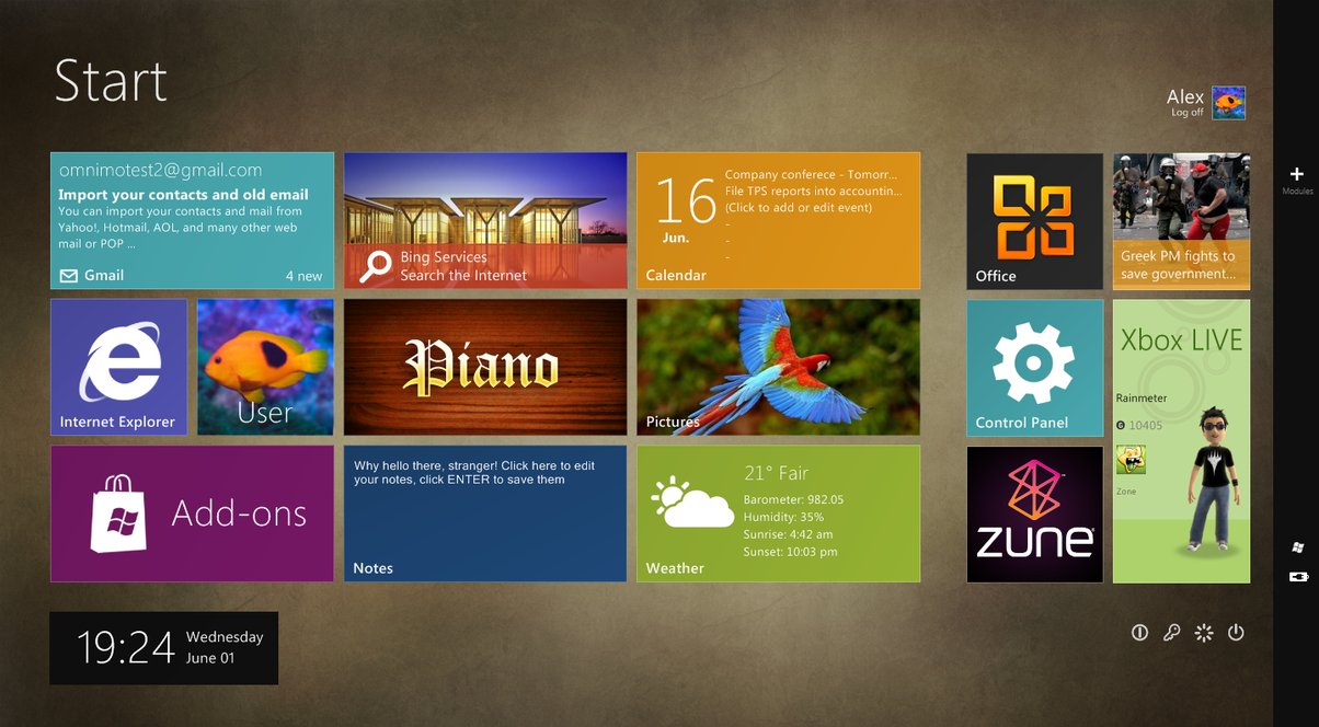 windows 8 start screen