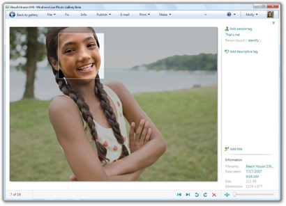 Windows Live Photo Gallery Riconoscimento Facciale