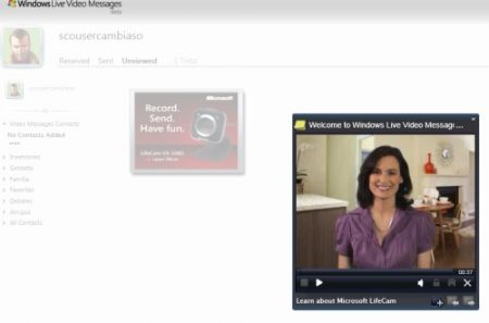 Windows Live Video Messages