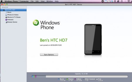 windows phone 7 connector