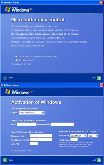 attivazione farlocca di windows