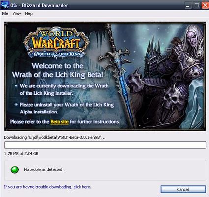 wrath of the lich king beta screenshot
