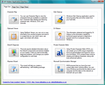 XP Hidden Application Interface
