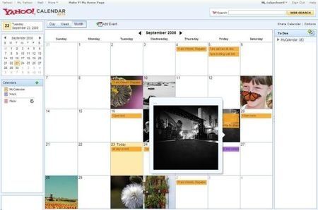yahoo! calendar
