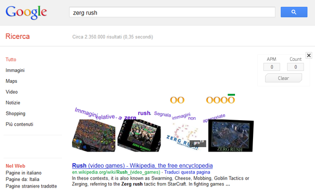 zerg rush google