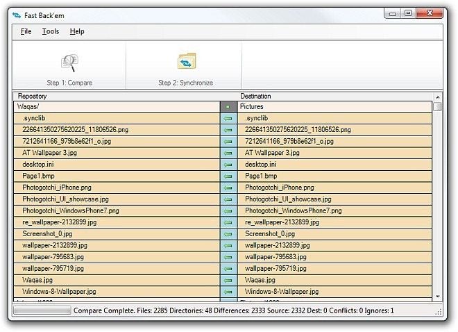 backup files sincronizzazione